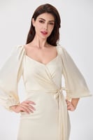 فستان ستان بيج