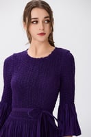 فستان بليسية شيفون بنفسجي