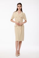 فستان كريب بيج بقصة جاكيت