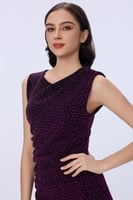 فستان كريب بنفسجي