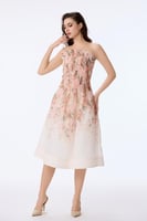 فستان اورغنزا بنقشة الورد