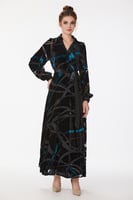 فستان طبع مخمل