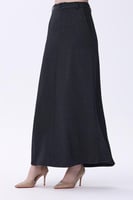 تنورة سوداء طويلة A line شتوي