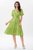 فستان قطن مع كشكش