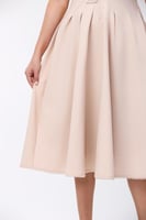 فستان كتان بيج