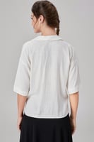 بلوزة كتان اوف وايت