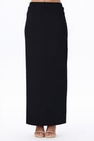 تنورة سوداء مستقيمة ماكسي
