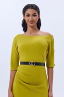 فستان كريب اخضر