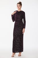 فستان طبع مخمل