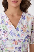 فستان أورغنزا بثنيات على الخصر