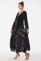 فستان طبع مخمل