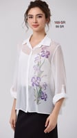 بلوزة شيفون حرير