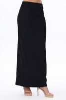 تنورة سوداء مستقيمة ماكسي