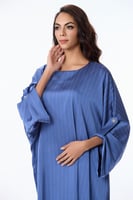 جلابية ستان ناعم بتقليم كريستال