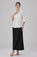 بلوزة كتان اوف وايت مع جيب