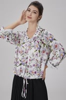 بلوزة قطن فضفاضة