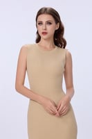 فستان بيج مع هدب