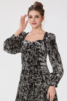 فستان طبع مخمل