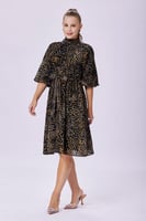 فستان مخمل بنى فاتح