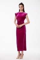 فستان مخمل فوشي