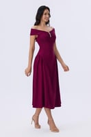 فستان أوف شولدر فوشي