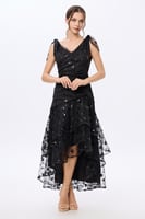 فستان اسود تول