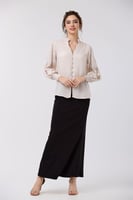 بلوزة شيفون مع كلف