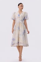 فستان ميدي بطبعة خفيفة