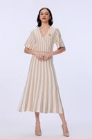 فستان استرتش مقلم