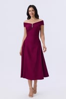 فستان أوف شولدر فوشي