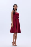 فستان كريب مع ورد