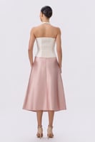 طقم بيج بتنورة زهري