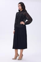 بلوزة شيفون بنقشة ناعم