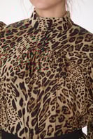 فستان شيفون نقشة الفهد