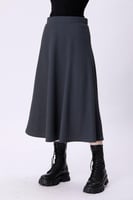 تنورة كلوش رصاصي