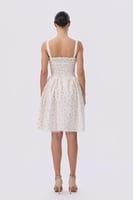 فستان سكري بنقشة الزهور