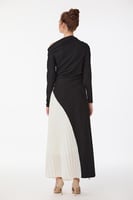 فستان كريب مع بليسيه