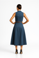 تنورة جينز بكسرات جانبية