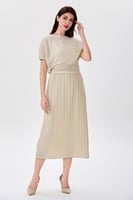 فستان لوريكس ذهبي بليسية