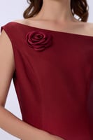 فستان احمر كريب