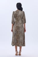 فستان ستان نقشة الفهد