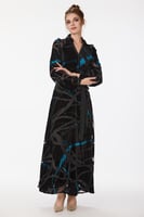 فستان طبع مخمل