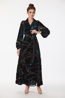 فستان طبع مخمل