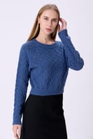 بلوزة صوف ازرق