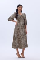 فستان ستان نقشة الفهد