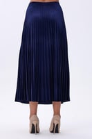 تنورة مخمل بليسيه بلون ازرق ملكي