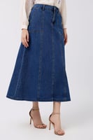 تنورة جينز أزرق