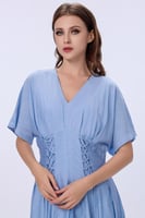 فستان كريب سماوي