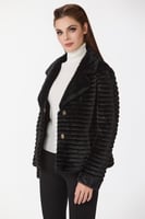 جاكيت فرو اسود