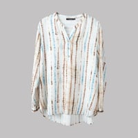 بلوزة كتان بنقشة